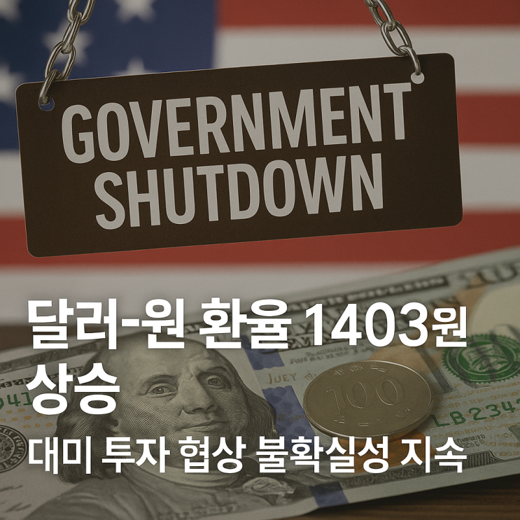 <b>미국 셧다운</b> 이슈에도 달러... 대미 투자 협상 불확실성 <b>지속</b>