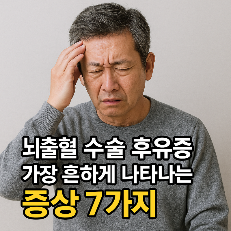 뇌출혈 수술 후유증, 가장 흔하게 나타나는 증상 7가지