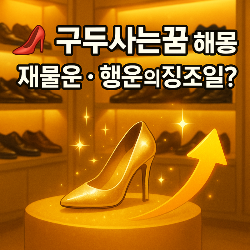 구두사는꿈 해몽 : 재물운ㆍ행운의 징조일까?