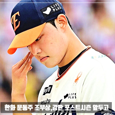  한화 문동주 조부상,강판 포스트시즌 앞두고