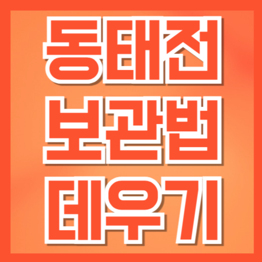  동태전 보관법 해동 재가열까지! 명절 음식, 맛있게 오래 즐기기!