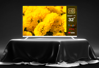  HD 32인치 TV + 삼탠바이미 이동식 스탠드 세트