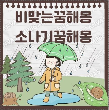 비가 많이오는 맞는꿈 소나기꿈의 의미