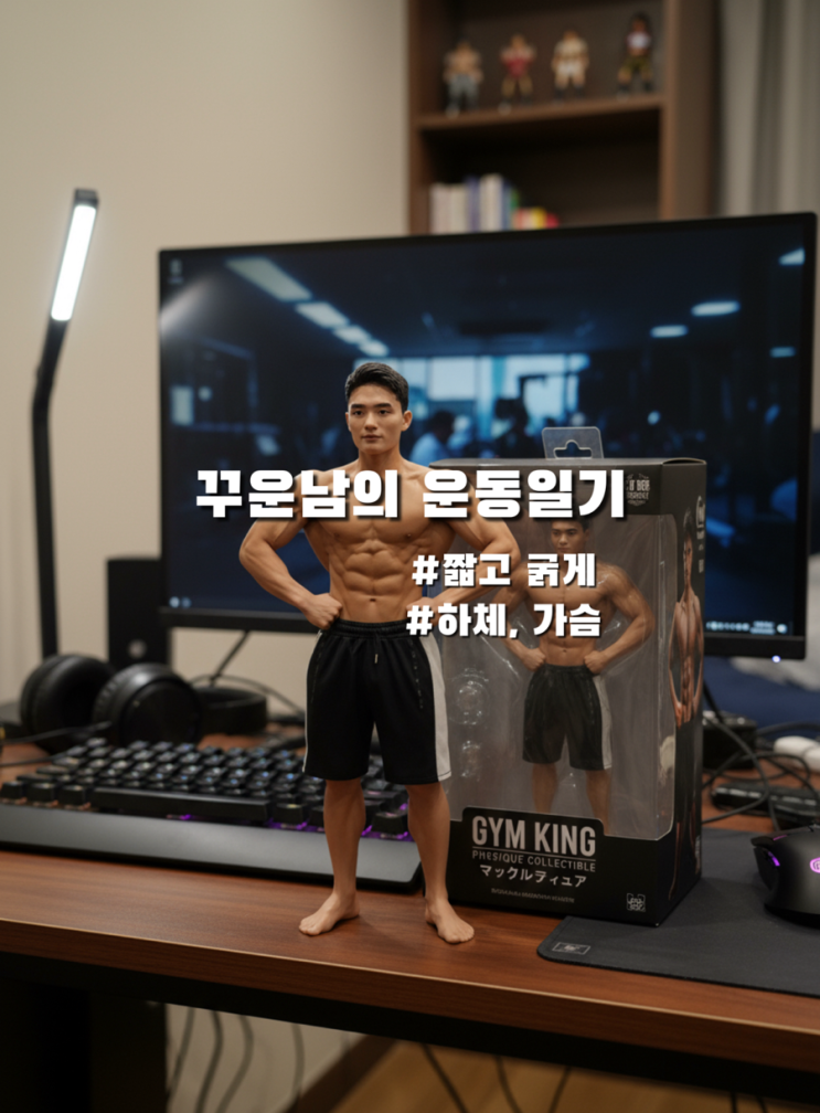  짧고 굵게 하체 가슴 운동하는 이틀분량 운동 루틴 일기