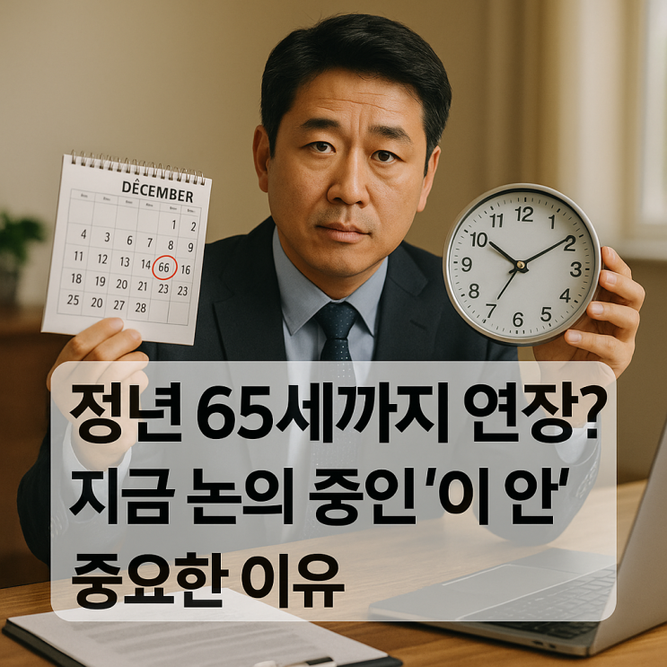  정년 65세까지 연장? 지금 논의 중인 '이 안'이 중요한 이유
