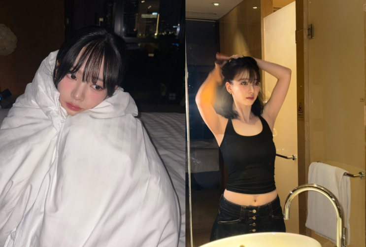 패션의 완성은 얼굴! 카리나, 침대에 드러누워도 굴욕 X, 압도적인 AI 비주얼