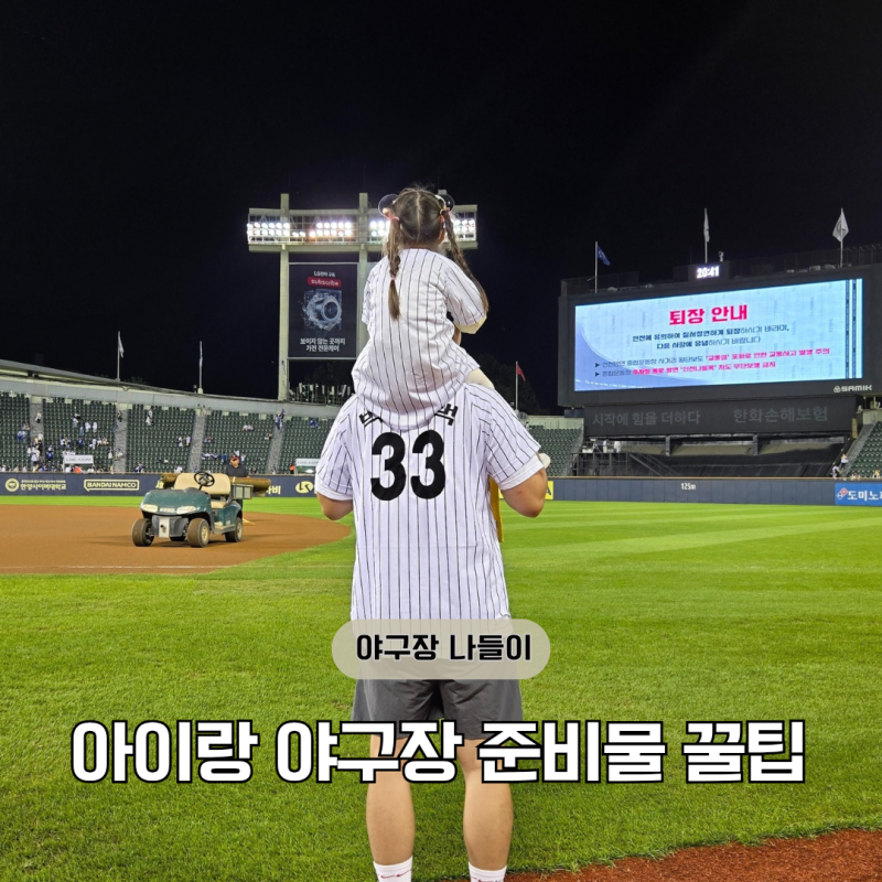 아기랑 잠실야구장 준비물 꿀팁 아이랑 직관 필수품 총정리