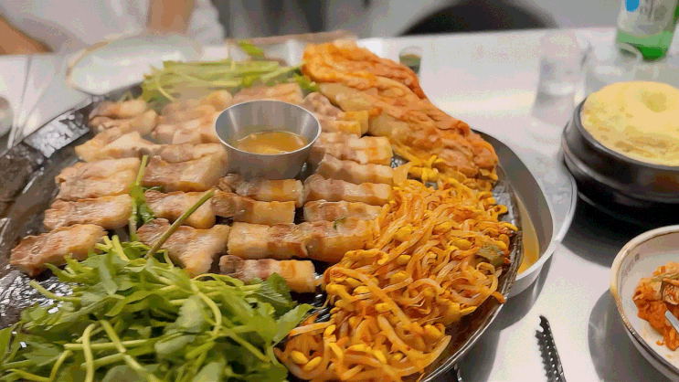 포항 두호동 맛집 할매솥뚜껑삼겹살, 삼겹한판 후기
