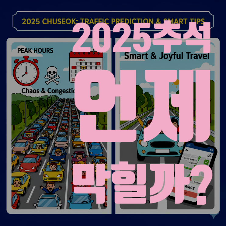  2025년 추석 연휴, 가장 막히는 날짜와 시간대는? (feat. 작년 데이터 심층 분석)