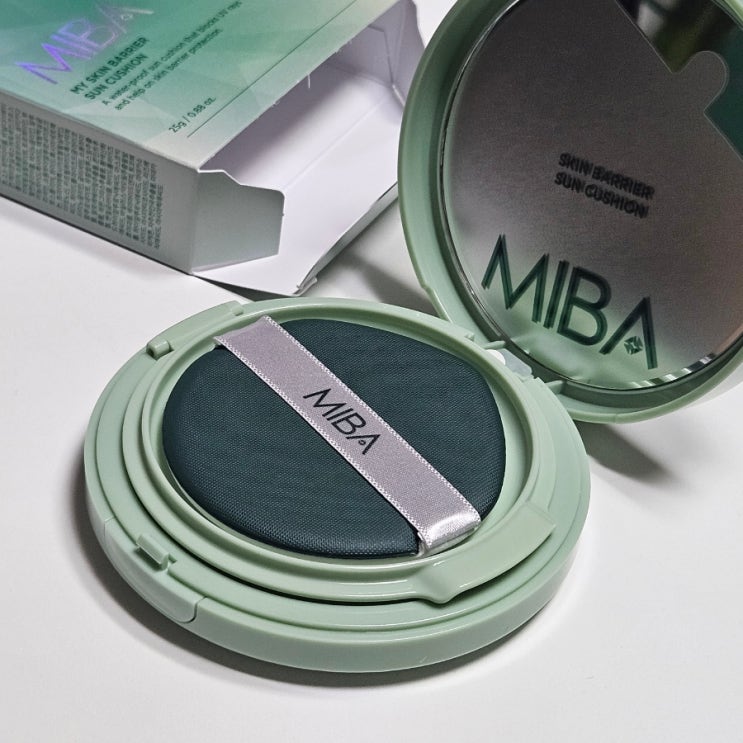  미바 왕쿠션 선쿠션 솔직 후기 MIBA 마이스킨배리어 썬쿠션