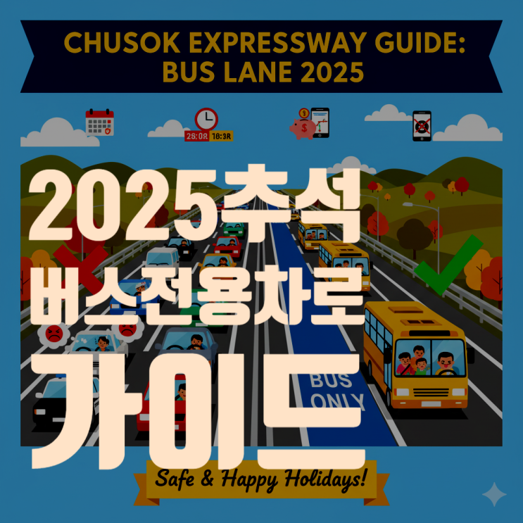  2025년 추석 연휴, 고속도로 버스전용차로 완벽 가이드 (운영 시간, 단속 정보 총정리)