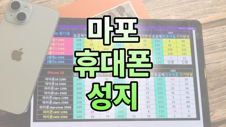  마포 휴대폰 성지 핸드폰 시세표 보고 사는법