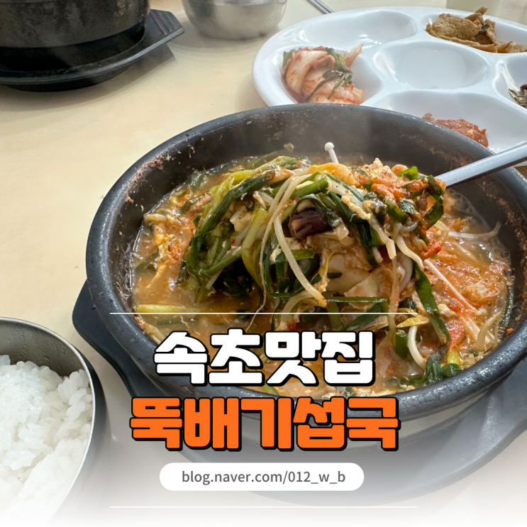  속초 여행에서 새로운 맛 속초 뚝배기섭국 솔직후기