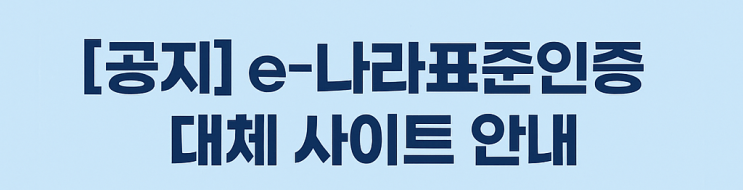  국가정보자원관리원 화재로 인한 e-나라표준인증 대체 사이트 총정리