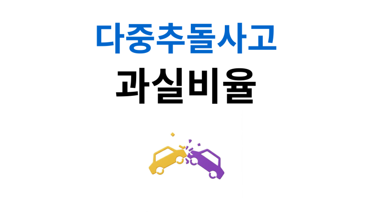  다중추돌사고과실비율 동시추돌은 각자 100%
