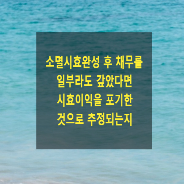  소멸시효완성 후 채무를 일부라도 갚았다면 시효이익을 포기한 것으로 추정되는지(대법원 2025. 7. 24. 선고 2023다240299 전원합의체 판결)