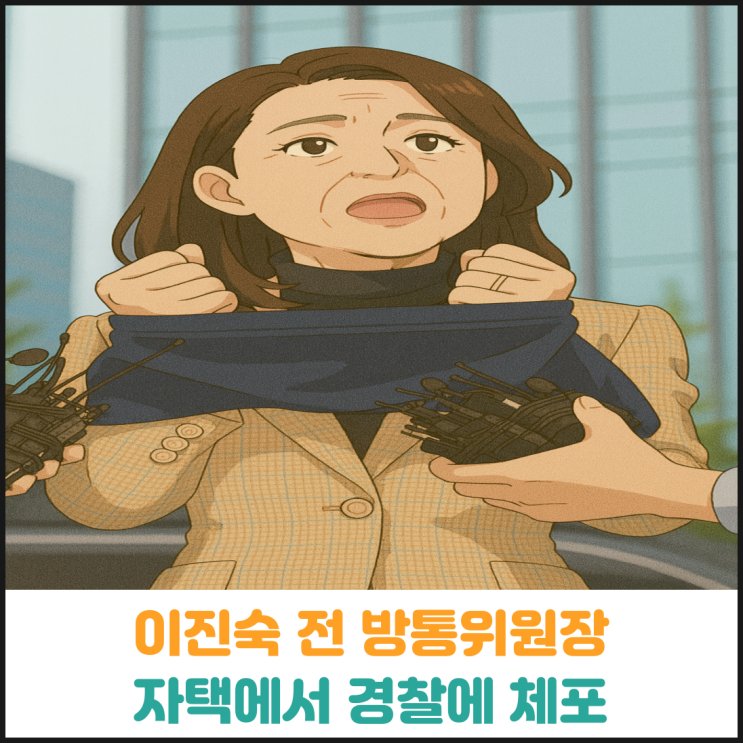  이진숙 전 방통위원장 자택에서 경찰에 체포