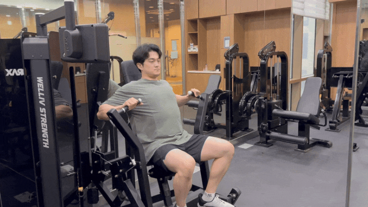  가슴 키우는 체스트 프레스 머신 자세 운동법 효과