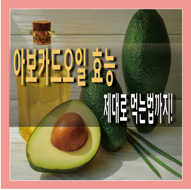 아보카드오일 효능 먹는법 A to Z