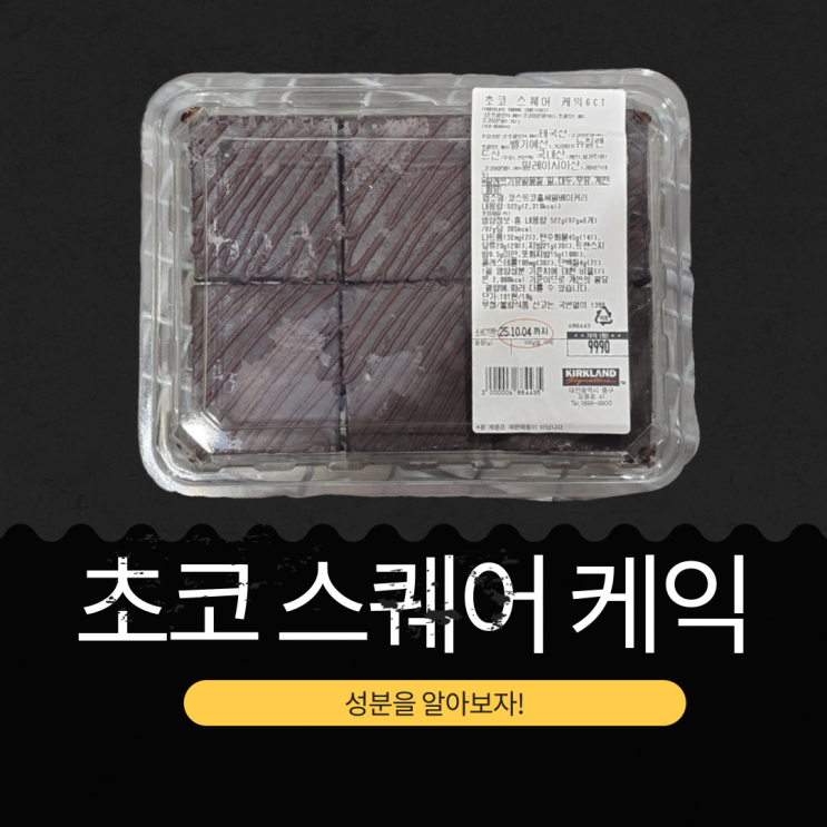  코스트코 품절템 [초콜릿 스퀘어 케이크] 뉴질랜드산 가공버터로 맛보는 진한 디저트
