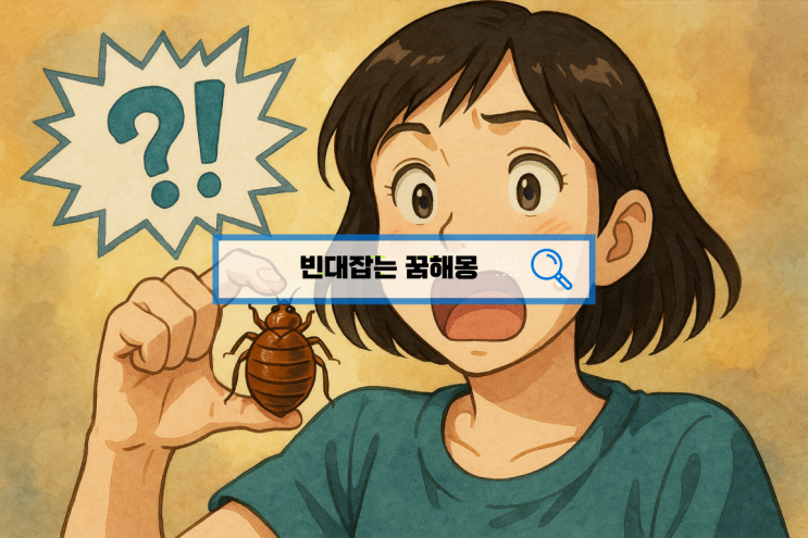  [무료꿈해몽] 빈대잡는꿈 빈대꿈 잡으면 길몽? 물리면 흉몽? 60가