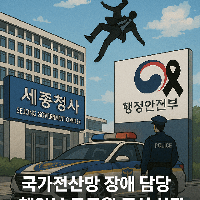 국가<b>전산망 장애</b> 담당 행안부 <b>공무원</b> 세종청사서 <b>투신</b> 사망