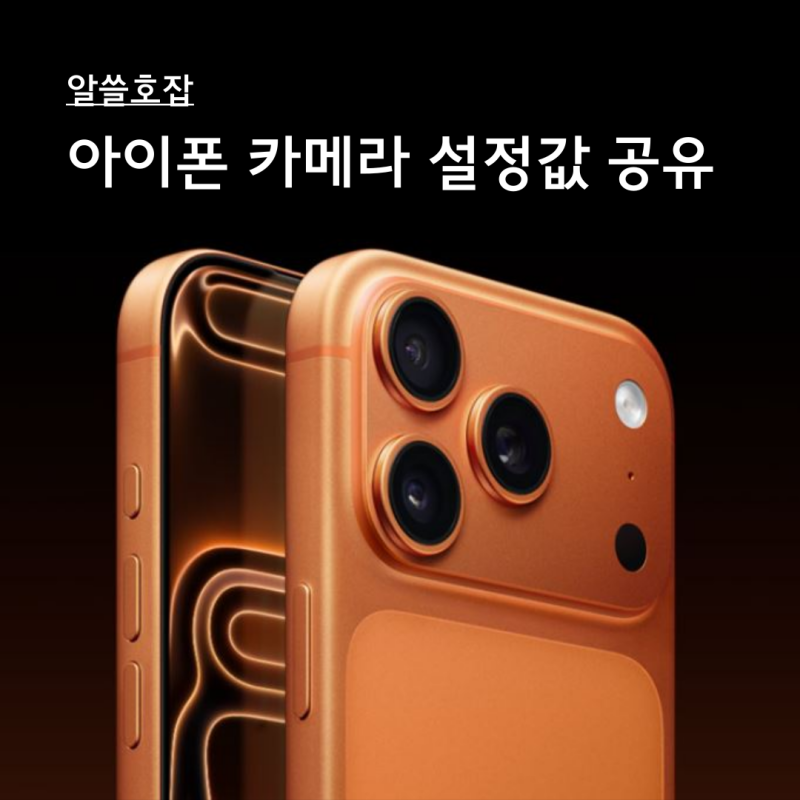 아이폰 기본 카메라 고화질 설정값 공유