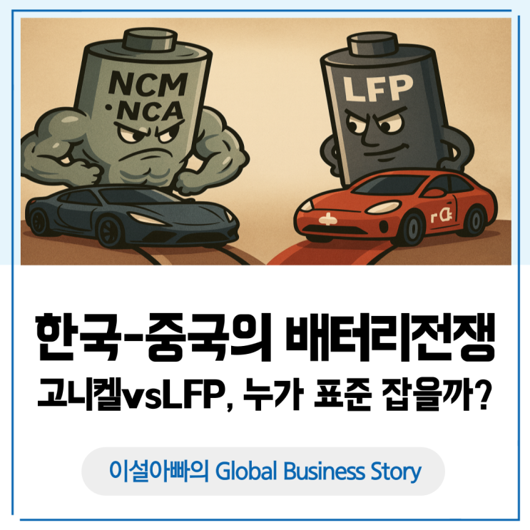  한국과 중국의 배터리 전쟁: 고니켈 vs LFP, 누가 표준을 잡을까