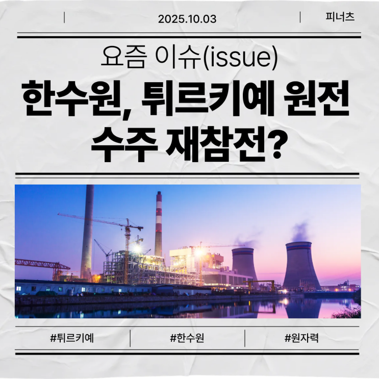 [요즘이슈] 한수원, <b>튀르키예 원전 수주</b> 재참전?
