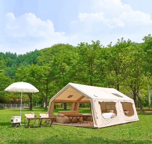  “마추픽추 에어텐트 에어레이크 13.6 – 2룸형 6인용 에어빔 텐트 / 내수압 1,000mm”