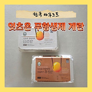 한국야쿠르트 hy 잇츠온 무항생제 계란 유정란 신선란 정기구독 후기