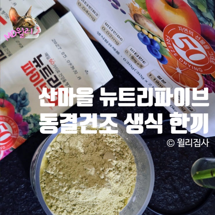  산마을 생식 동결건조 뉴트리파이브 야채가루로 건강한 한 끼