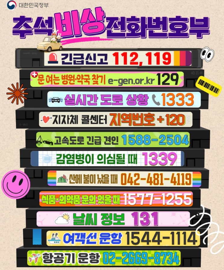  필수 저장! 안전하고 풍성한 추석 연휴를 위한 비상 연락망 총정리