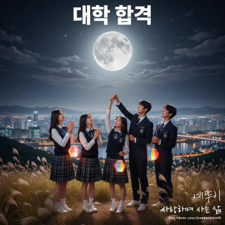  추석 보름달을 보며 재수 기숙학원에 남아있는 아이들과 희망 대학 합격 소원을 빌어보려 합니다