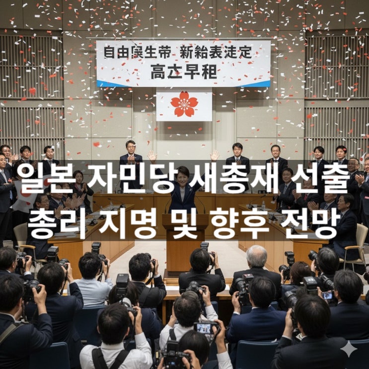 <b>다카이치</b> 자민당 총재 <b>선출</b>, 새로운 <b>총리</b> 지명 절차와 향후 전망