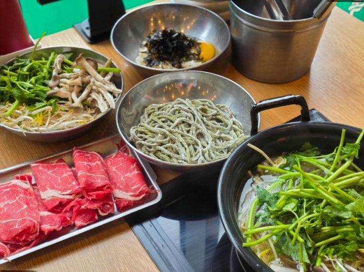  과천 샤브샤브 샤브 야채 볶음밥 무한리필되는 청록미나리식당