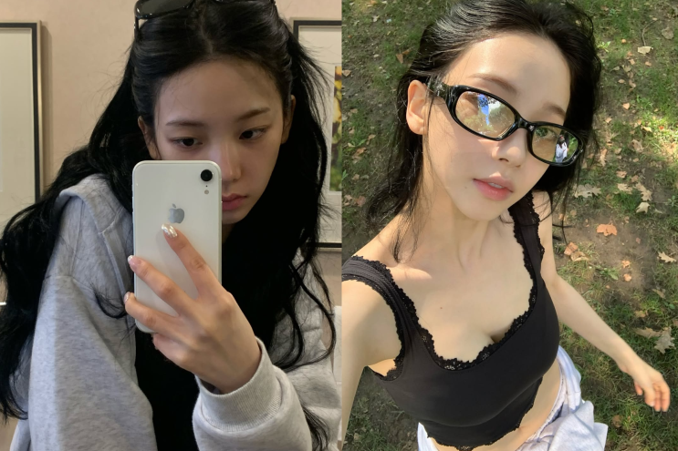  카리나 꾸안꾸 트레이닝룩으로 완성한 뉴욕 힙스터의 섹시미 & 민낯 AI급 미모 그 잡채!