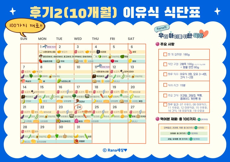  [Rana이유식] 후기이유식2: 5개월동안 100가지 식재료 먹어봤어요!