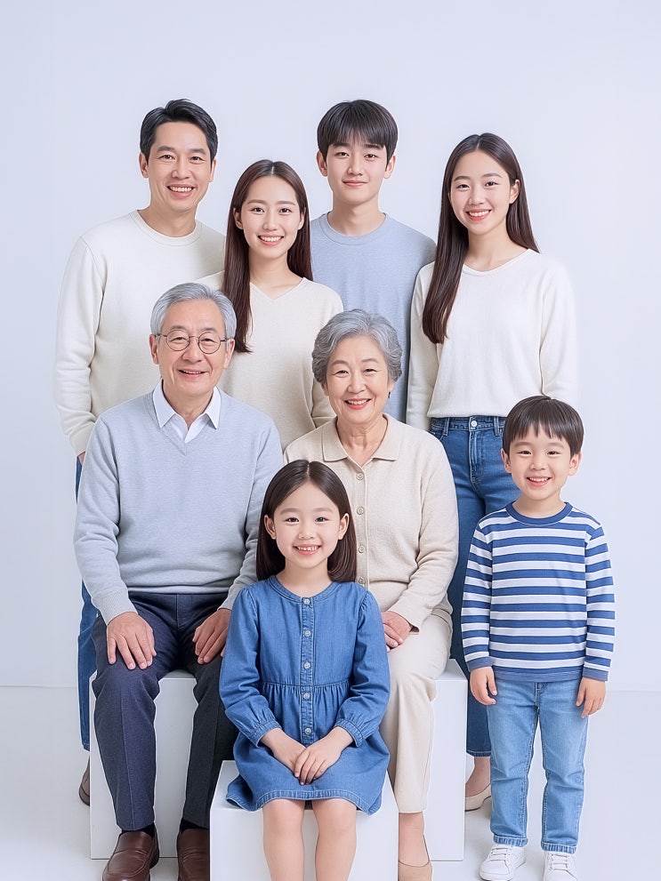  명절의 소중한 순간, 가족과 함께하는 추석 가족사진 촬영