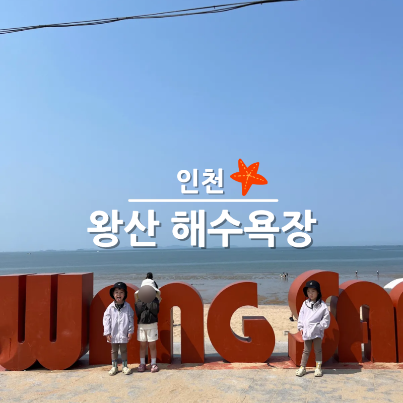 왕산해수욕장 아기랑 해루질 모래놀이 근처 가기좋은 카페