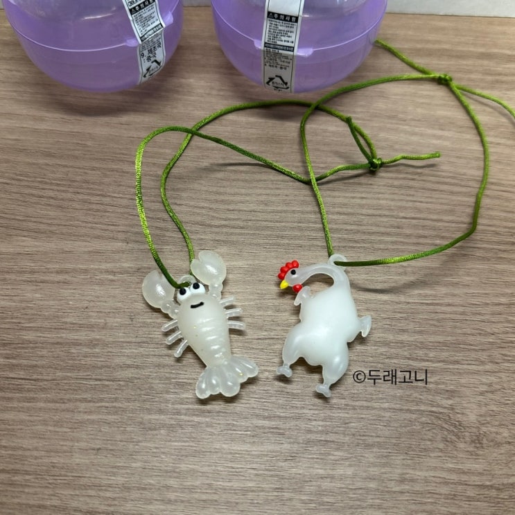  [캡슐가챠] UV자외선 변색피규어 - 가재, 닭