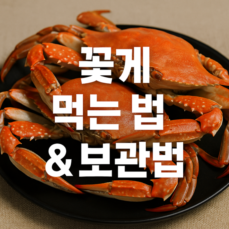 꽃게 먹는 법 보관법 효능 탕 찜 게장 양념게장 볶음밥 손질법 냉장보관 냉동보관 해동방법 ....