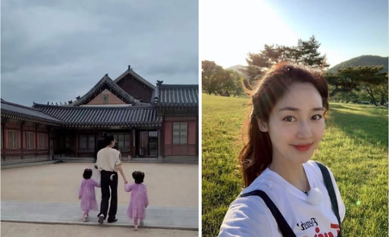 성유리, 남편 보석 석방 후 첫 가족 근황…쌍둥이 딸 ‘고궁 나들이’로 첫 공개