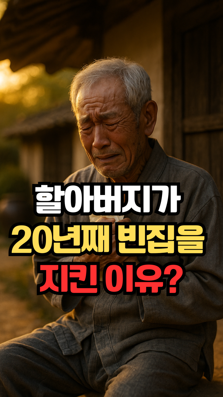  20년째 빈집 앞에 앉아있던 할아버지, 편지 한 통이 모든 걸 바꿨습니다