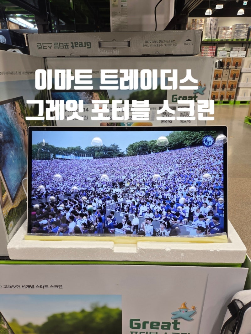 캠핑용 TV추천 이마트 그레잇 Great 포터블스크린 신기방기