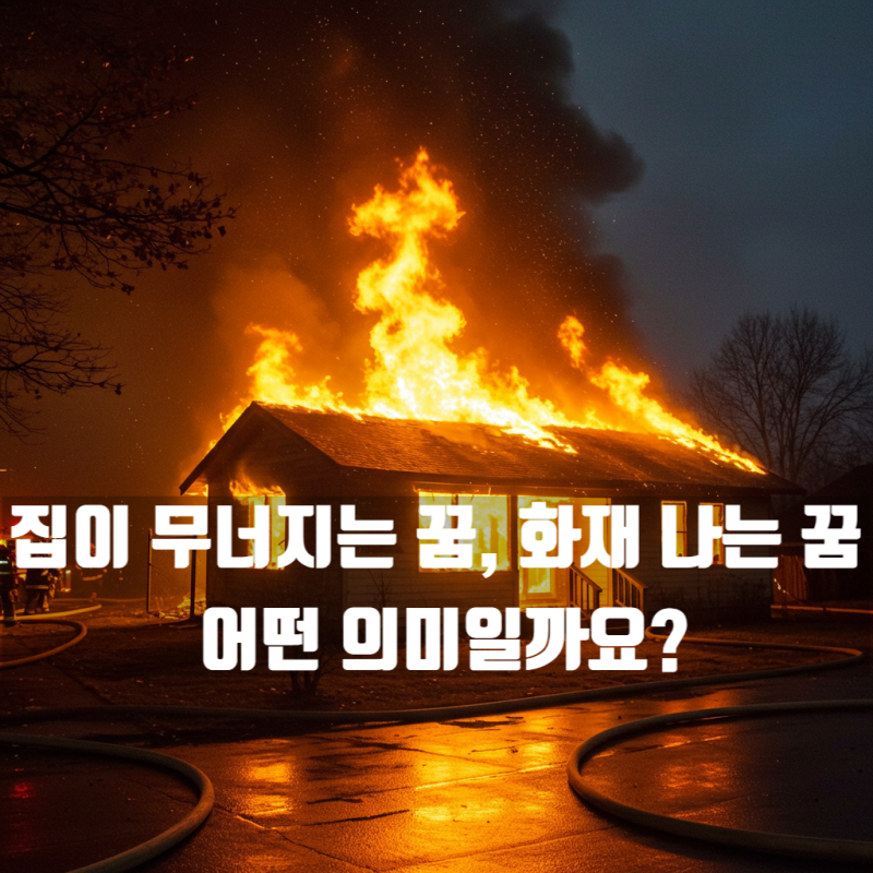 집이 무너지는 꿈, 화재 나는 꿈 어떤 의미일까요?