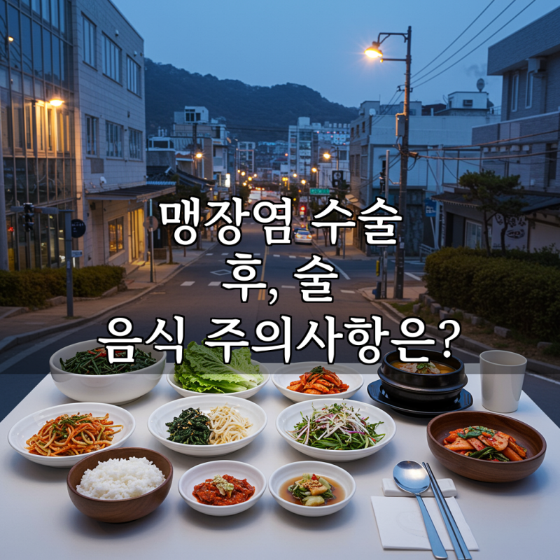 맹장염 수술 후, 술 음식 주의사항은?