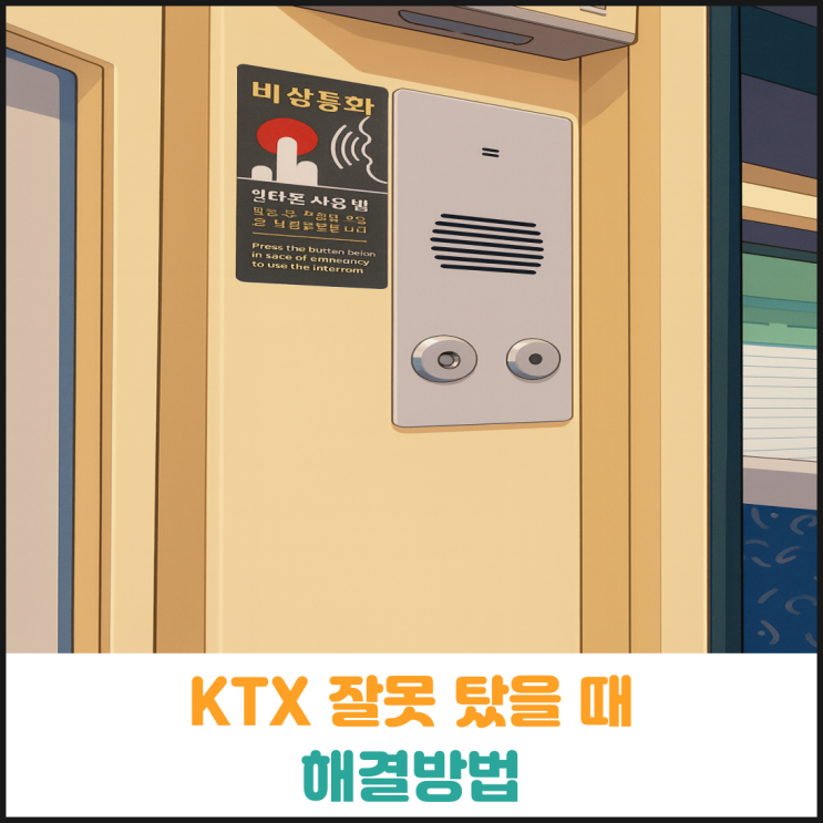  KTX 잘못 탔을 때 해결 방법