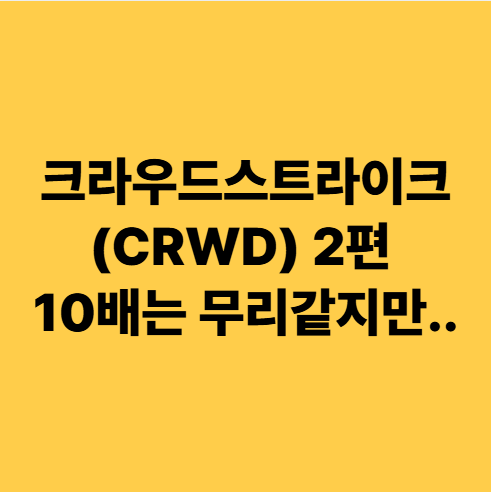  크라우드스트라이크(CRWD) 2편 미국주식 주가 10배는 무리같지만