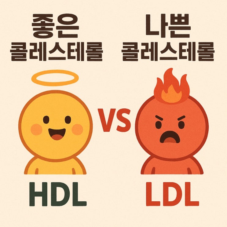  좋은 콜레스테롤(HDL) vs 나쁜 콜레스테롤(LDL)